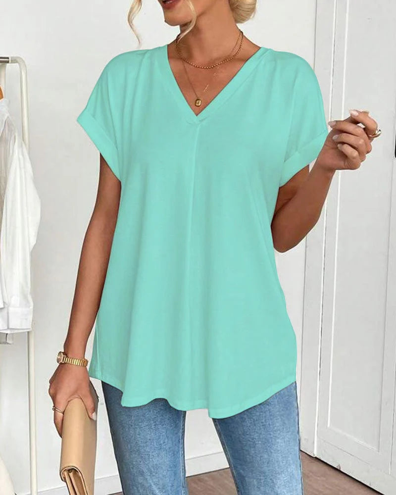 Blusa fluida de manga corta