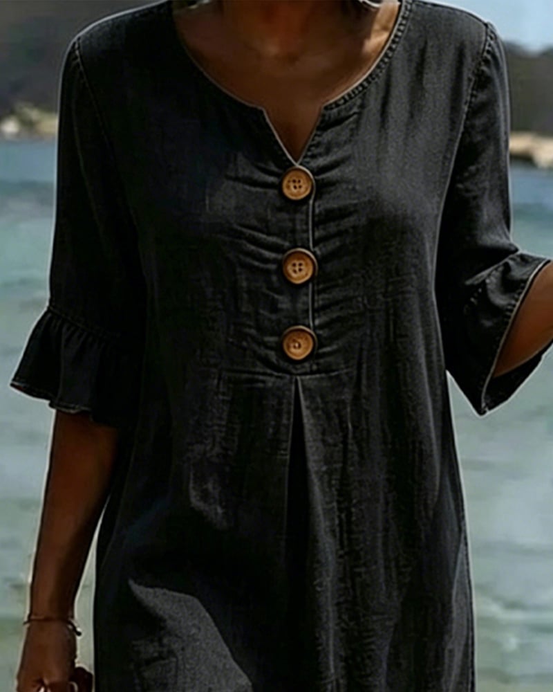 Vestido denim con botones