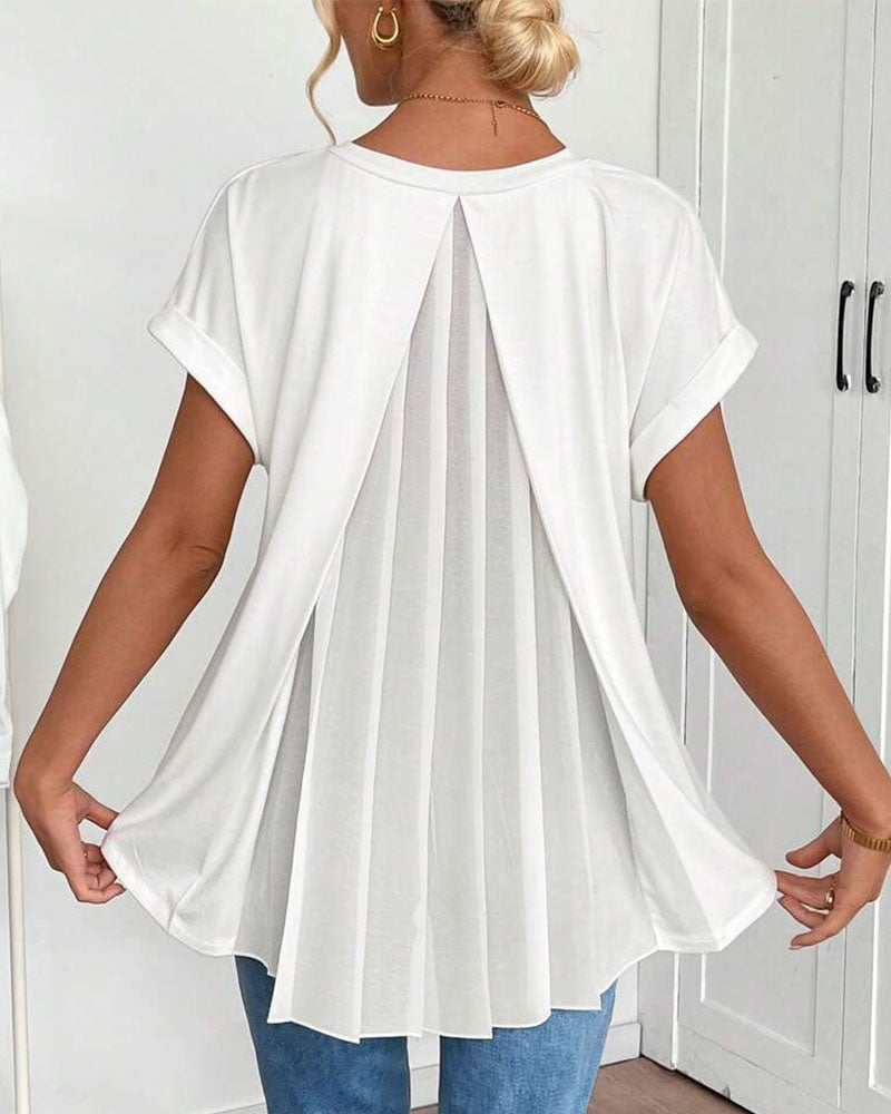 Blusa fluida de manga corta