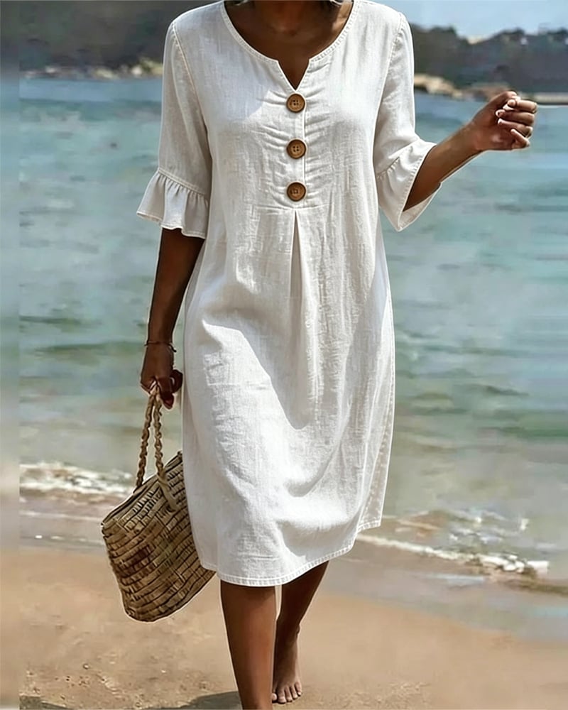 Vestido denim con botones