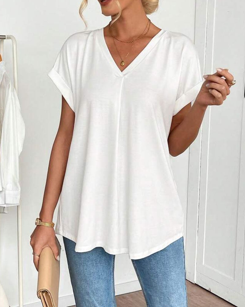Blusa fluida de manga corta