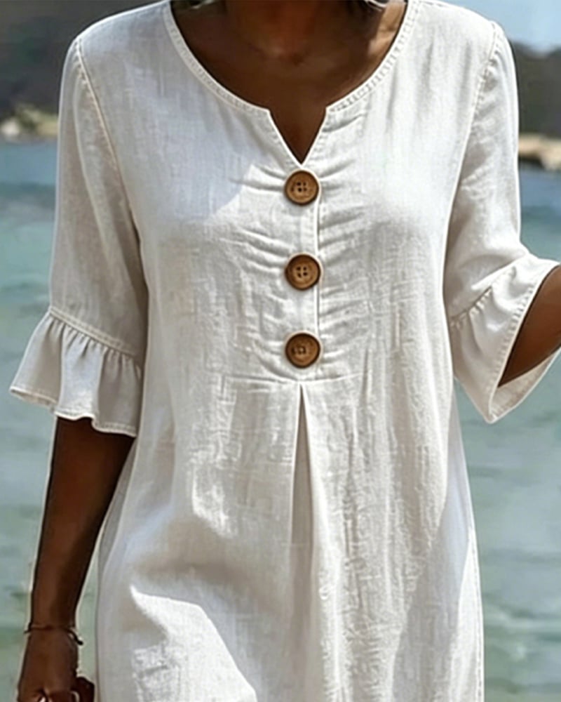 Vestido denim con botones