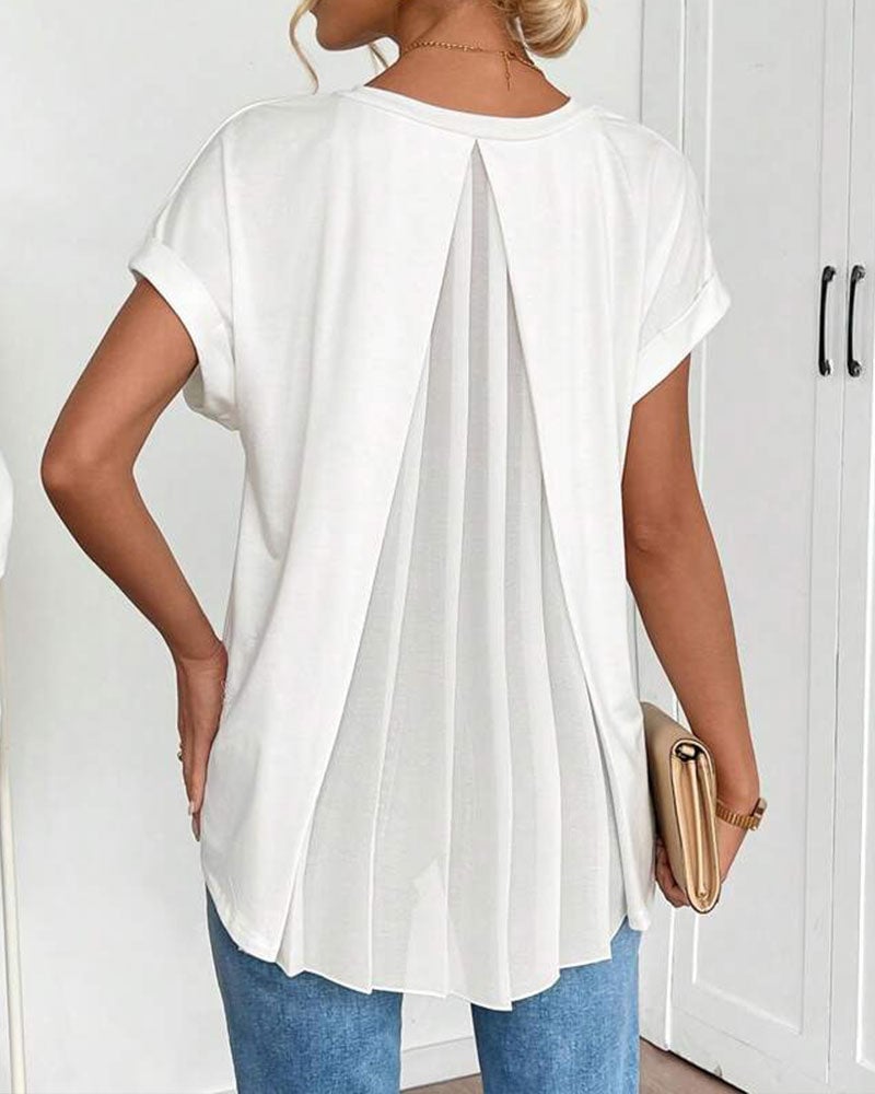 Blusa fluida de manga corta