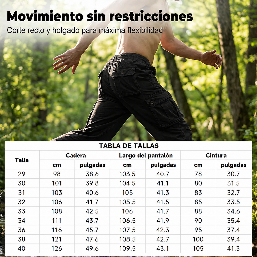 Pantalones cargo tácticos para hombre