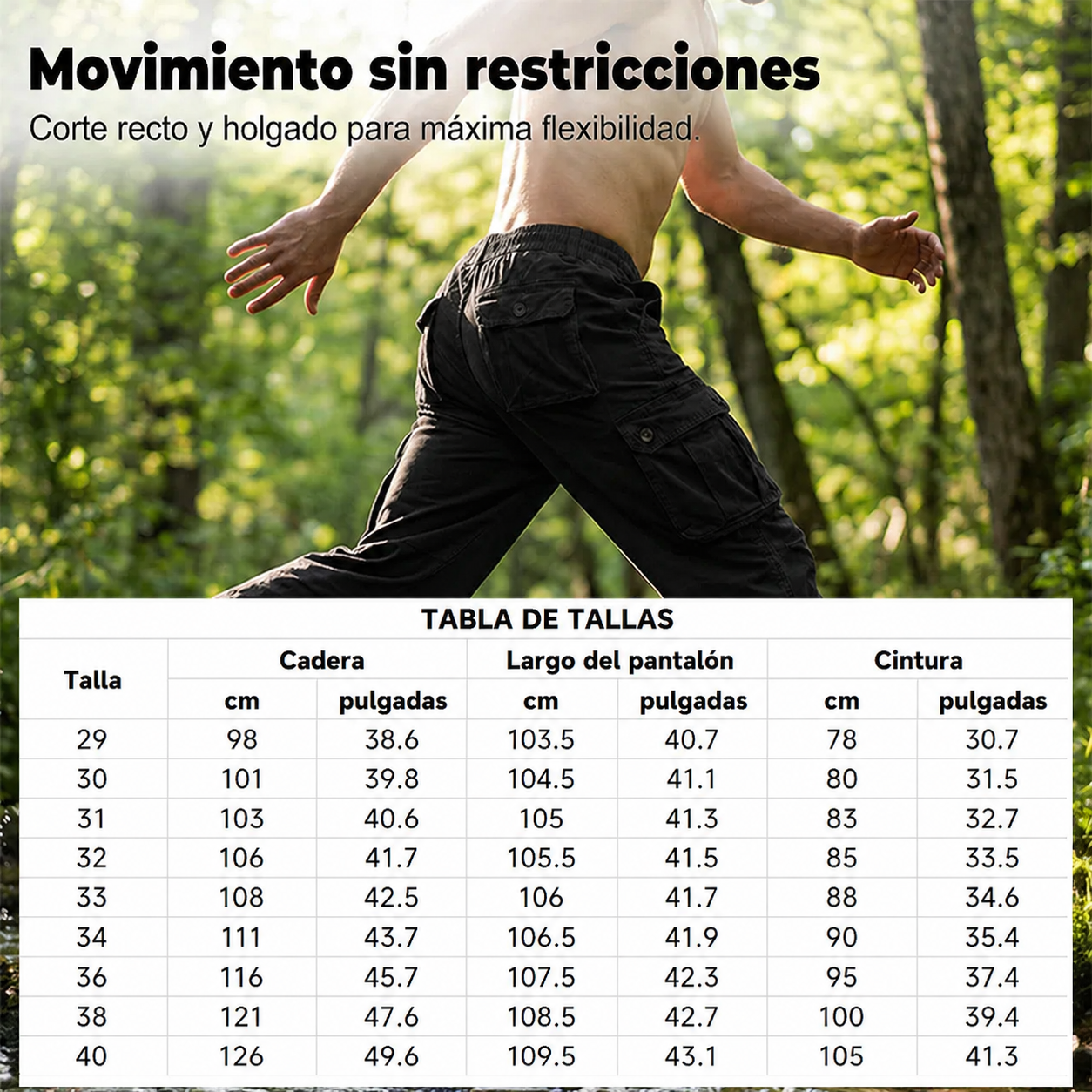 Pantalones cargo tácticos para hombre