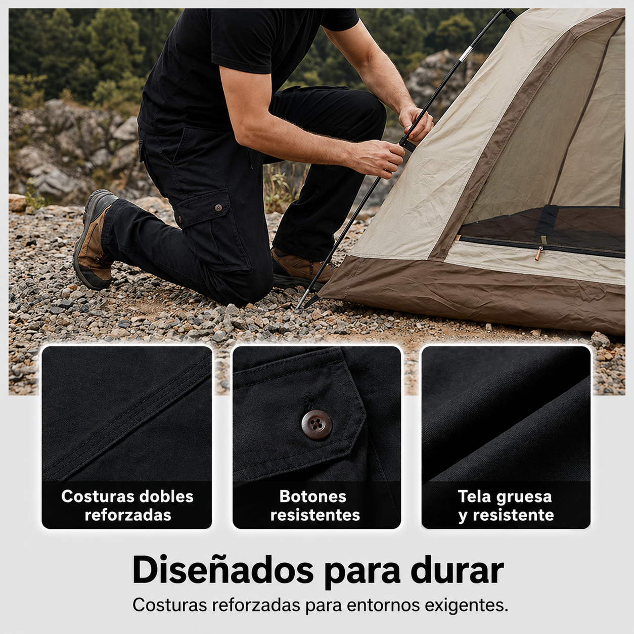 Pantalones cargo tácticos para hombre