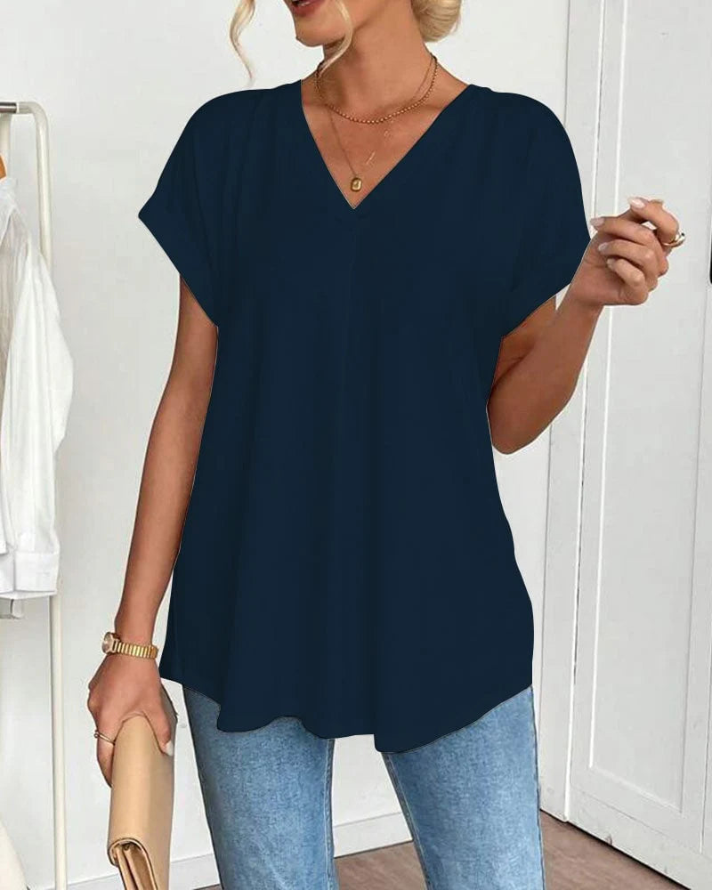 Blusa fluida de manga corta