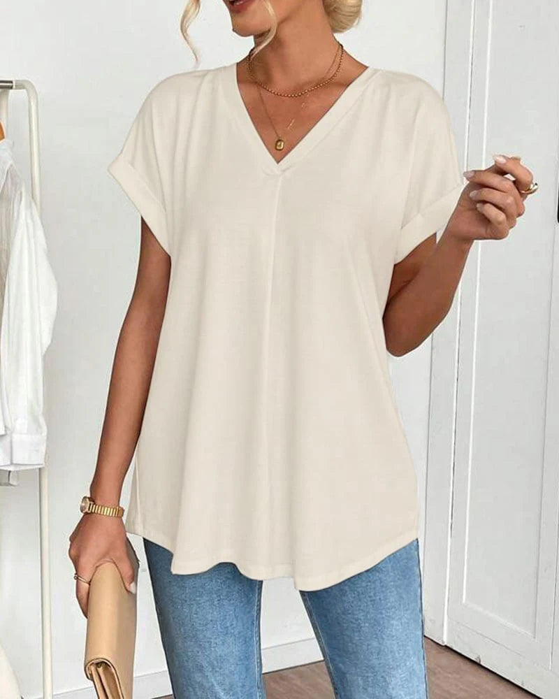 Blusa fluida de manga corta
