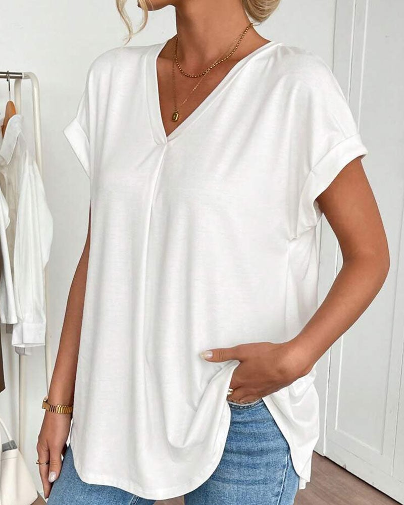 Blusa fluida de manga corta