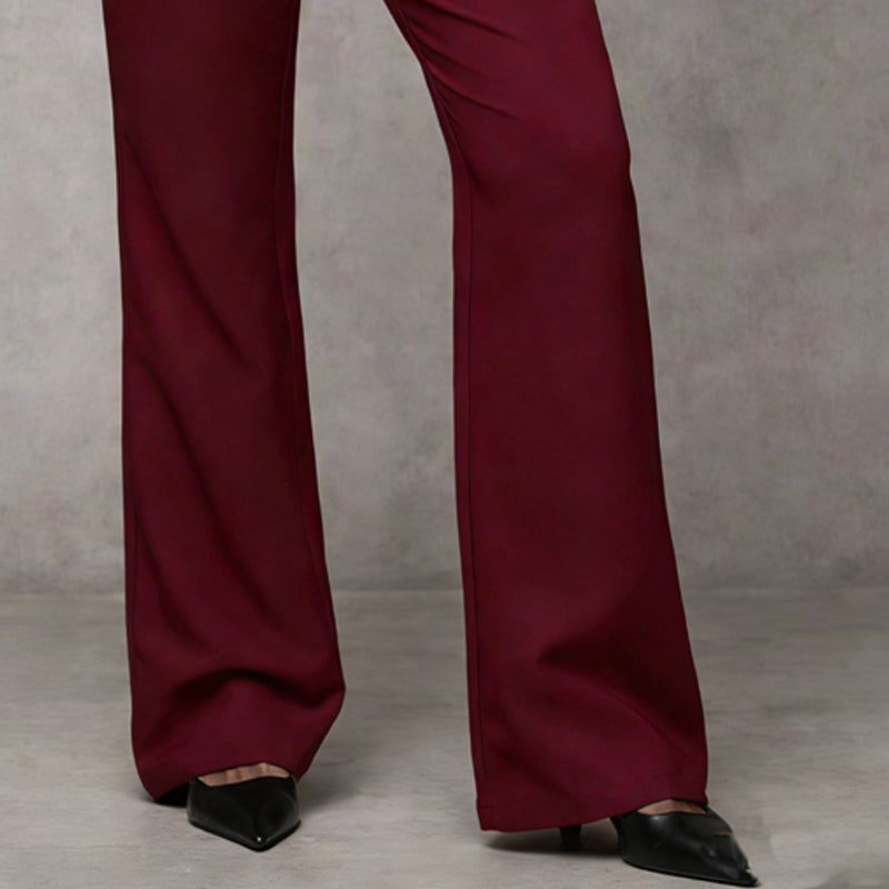 Pantalones de traje amplios para mujer