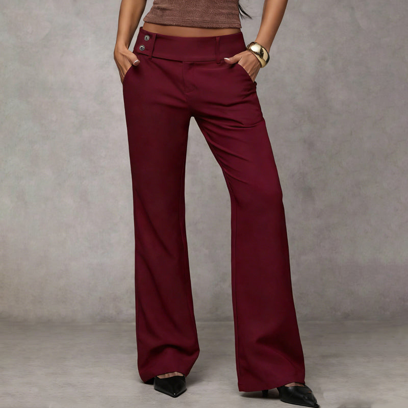 Pantalones de traje amplios para mujer