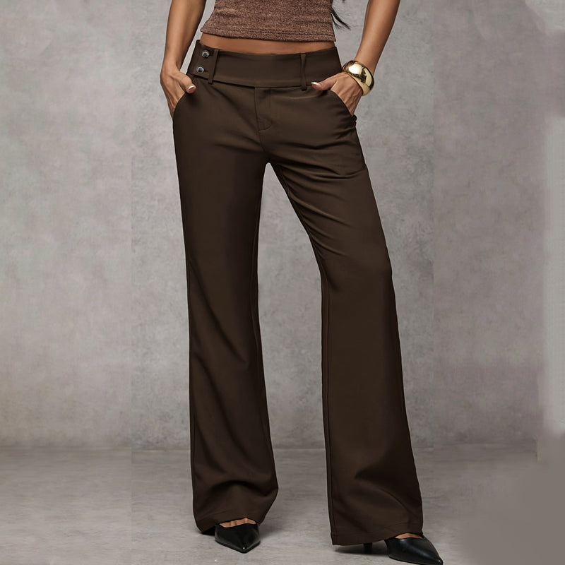 Pantalones de traje amplios para mujer