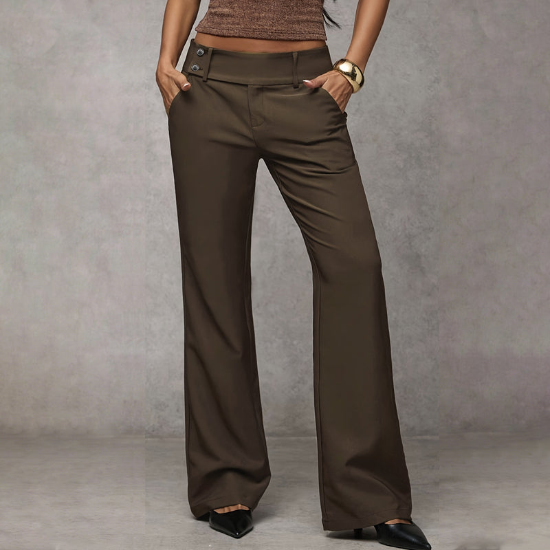 Pantalones de traje amplios para mujer